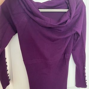 Medium plum purples scoop neck sweater